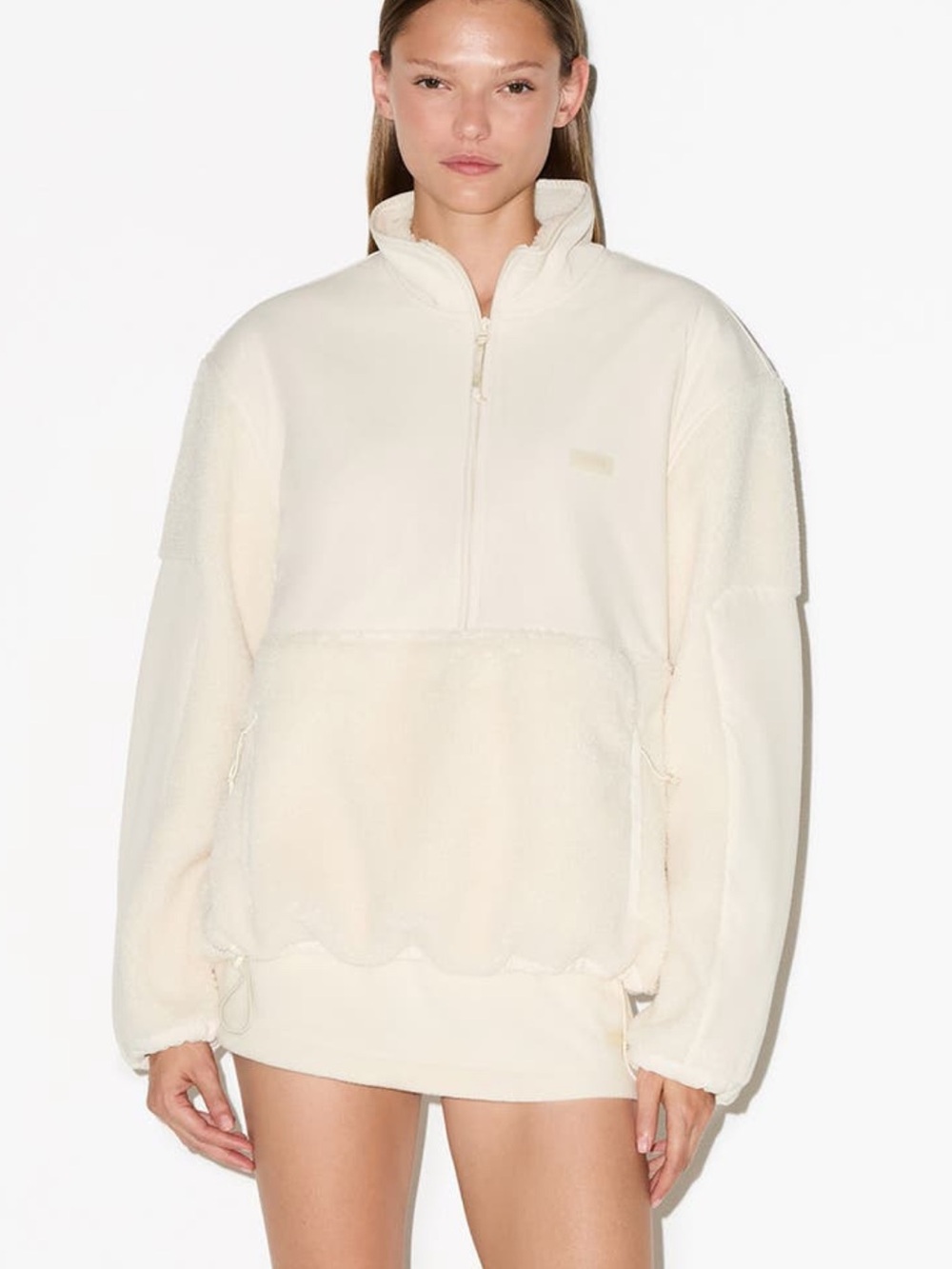 SKIMS Half-Zip Fleece Pullover Jacket